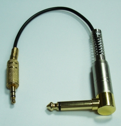 3.5mm Stereo Male to 6.3mm Mono Male Connector 